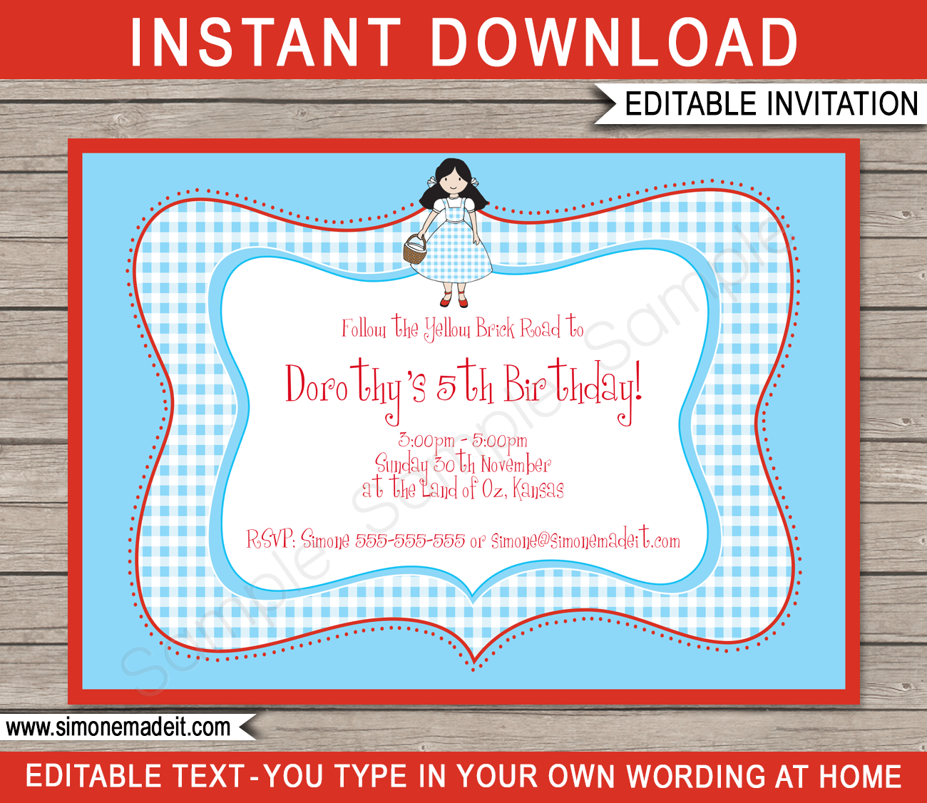 Wizard Of Oz Invitations Free Printable