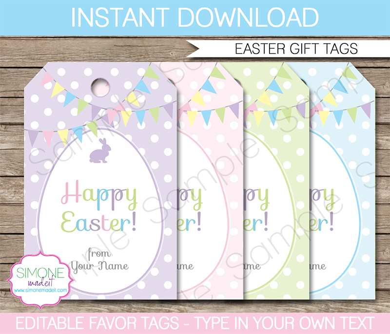 Easter Gift Tags | Easter Egg Hunt | Printable Template
