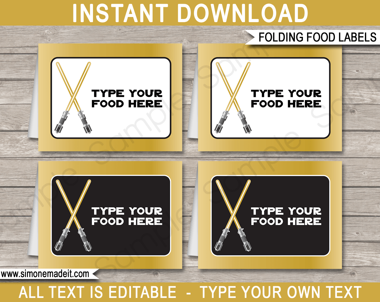 gold-star-wars-food-labels-place-cards-birthday-party