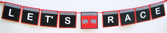Race Car Party Banner | Printable Template