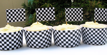 Race Car Party Checkered Flags | Printable Template
