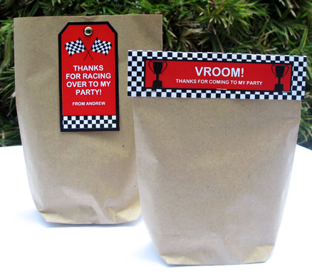 Race Car Party Favors | Printable Template