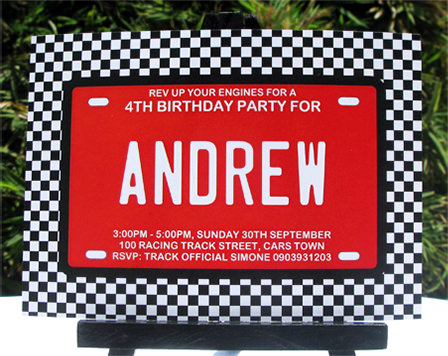 Race Car Party Invitations | Printable Template