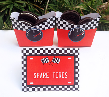Race Car Party Spare Tires Snacks | Printable Template