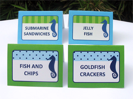 Under the Sea Party Food Labels | Printable Template