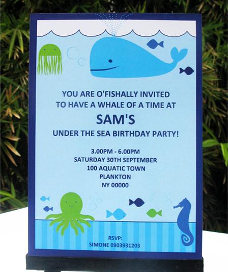 Under the Sea Party Invitations | Printable Template
