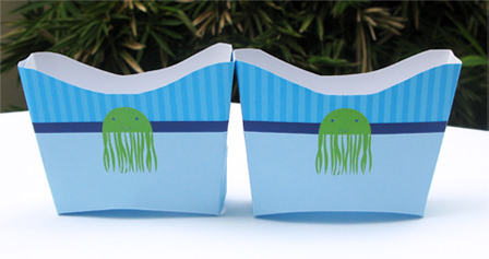 Under the Sea Party Snack Boxes | Printable Template