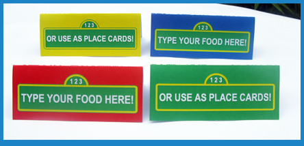 Sesame Street Party Food Labels