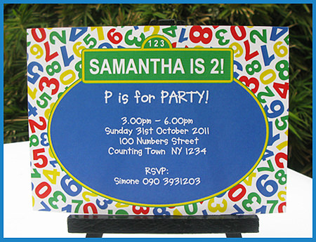 Sesame Street Party Invitation