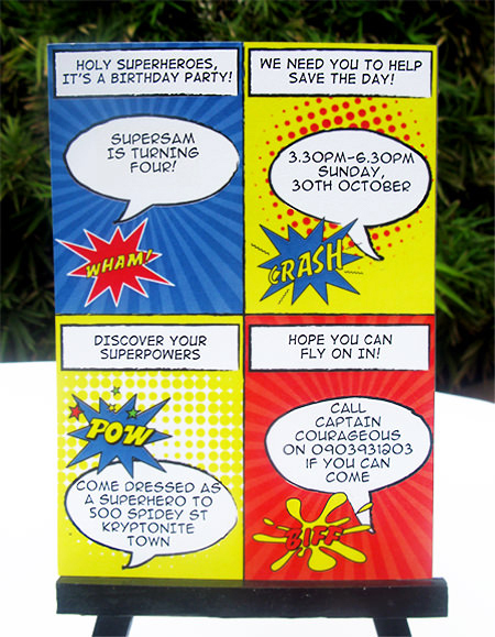 Superhero Party Invitations | Printable Template