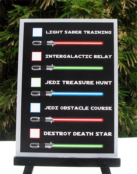 Star Wars Party Jedi Training Checklist | Birthday Party | Printable Template