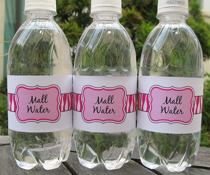 Mall Scavenger Hunt Water Bottle Labels | Printable Template