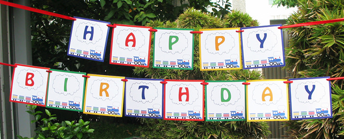 Train Birthday Party Banner | Printable Template