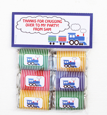 Train Birthday Party Favors | Printable Template