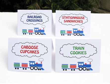 Train Birthday Party Food Labels | Printable Template