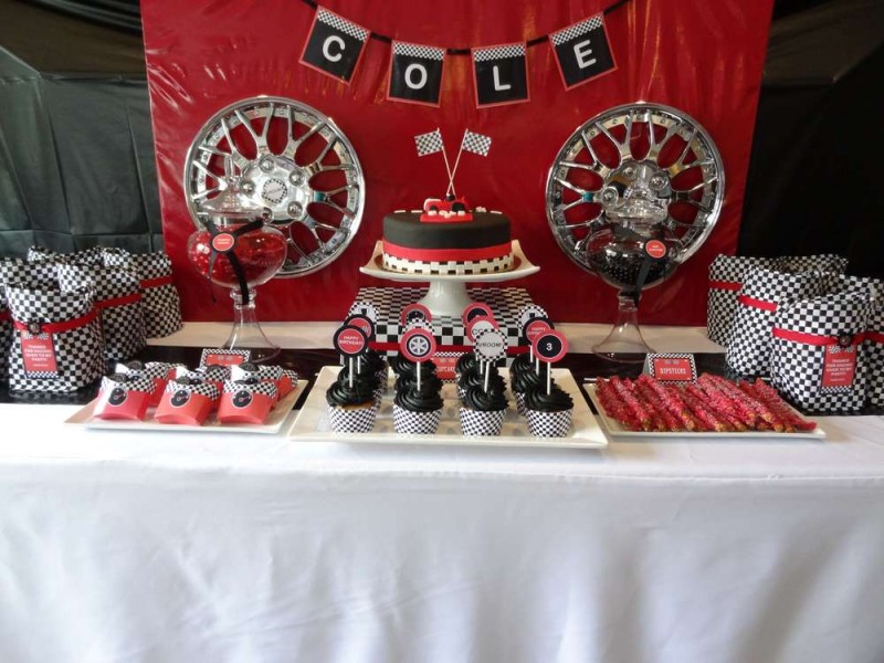Race Car Birthday Party Table Decorations