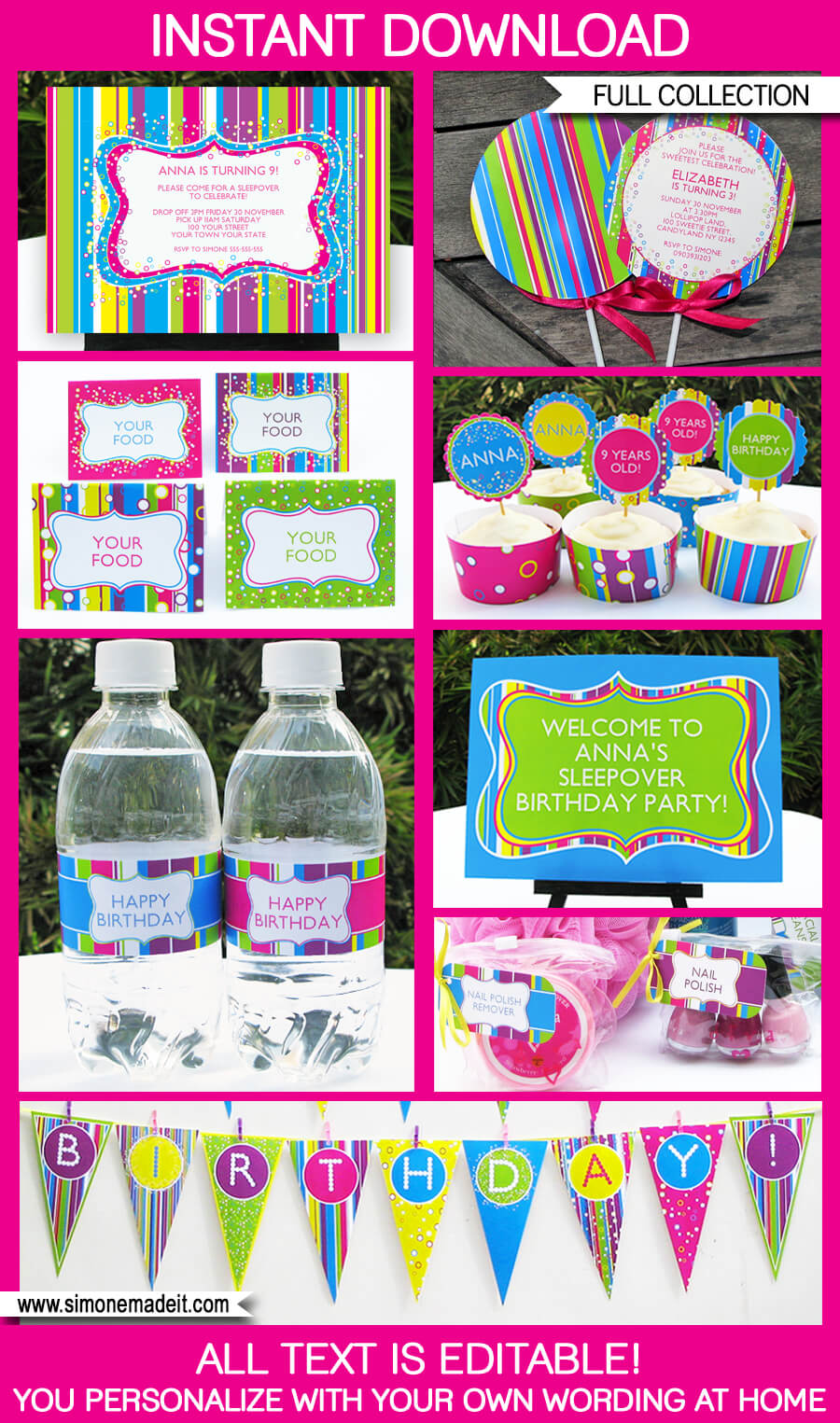 Candyland Party  Printables  Invitations Decorations 