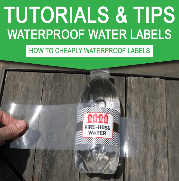 How to cheaply waterproof water bottle labels