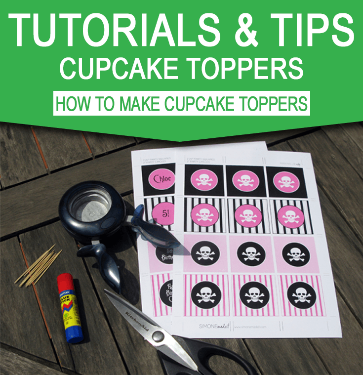 How to make Cupcake Toppers | Printable Template