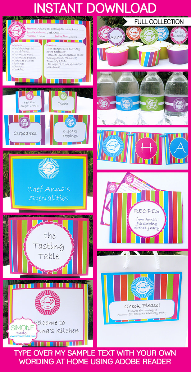 cooking-party-printables-invitations-decorations