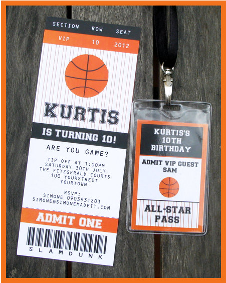 Basketball Ticket Invitation & All-Star Pass