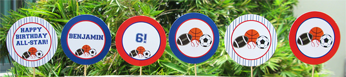ALL-STAR CUPCAKE TOPPERS