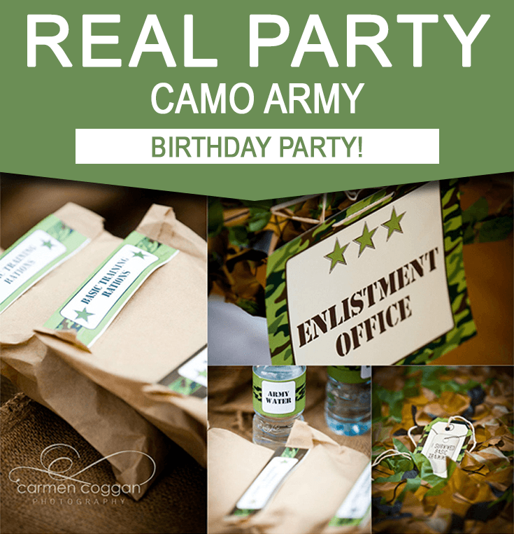 Camo Army Birthday Party Theme Ideas