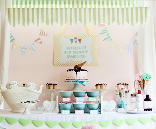 ICE CREAM PARLOR birthday party