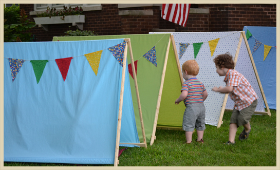 camping birthday party tents