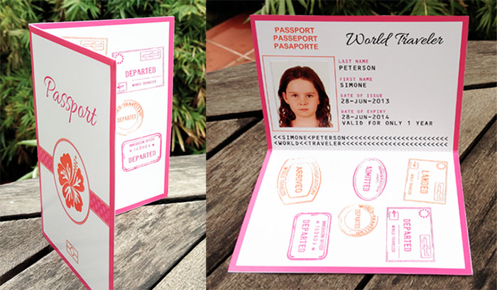 luau party passport | printable template