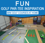 Mini golf course inspiration for home | Golf Birthday Party