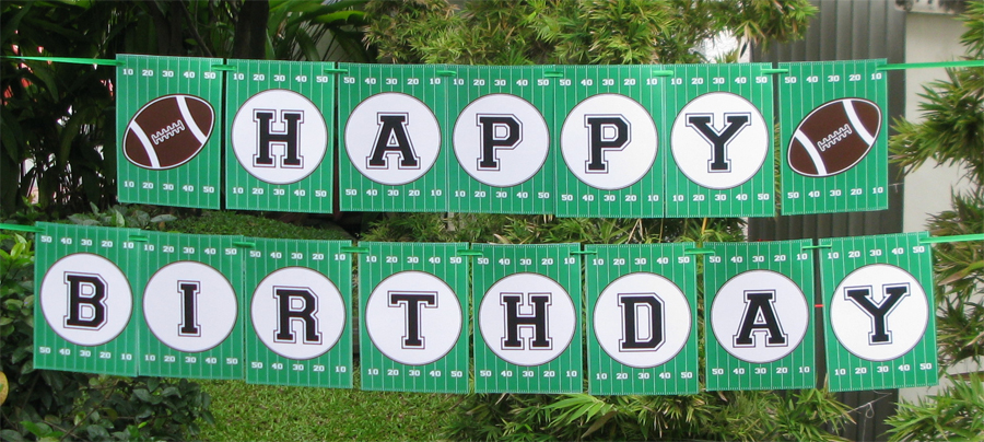 printable football party banner