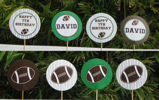 printable football cupcake toppers