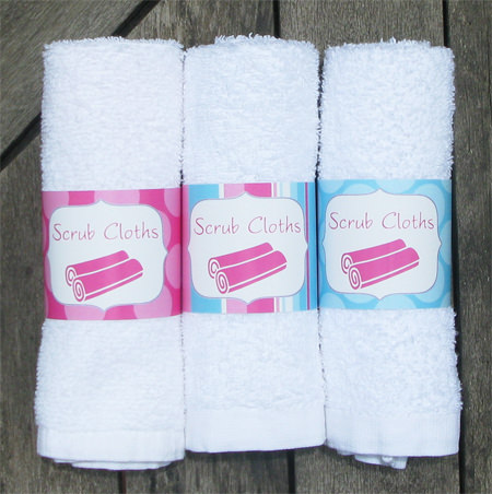 printable spa scrub face cloth wrappers