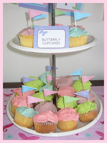 BUTTERFLY BIRTHDAY PARTY CUPCAKES