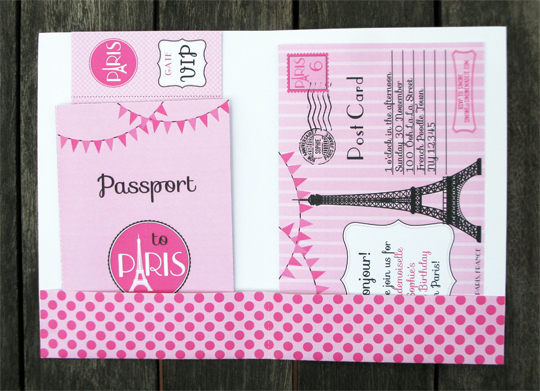 Birthday Party in Paris Passport Folio