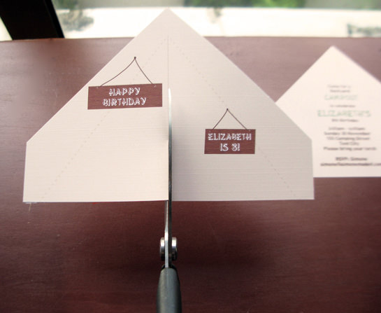 camping tent invitation tutorial