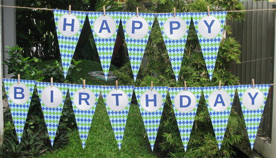 golf birthday party printable banner | Printable Template