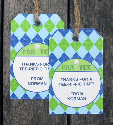 Golf Birthday Party Thank You Tags | Favor Tags | Printable Template