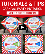 Carnival Party Invitations - Video Tutorial