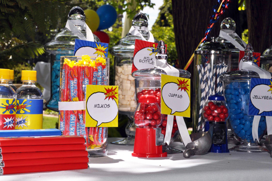 SUPERHERO PARTY candy bar