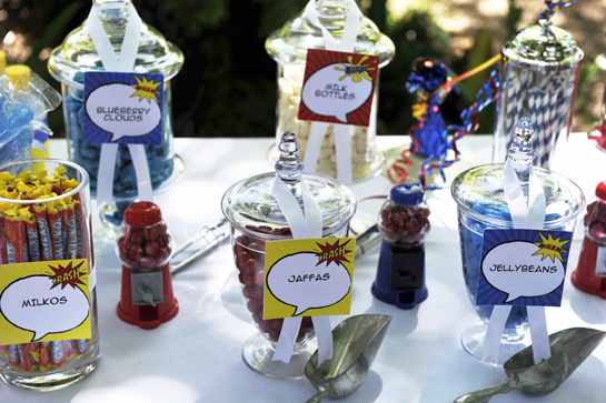 SUPERHERO PARTY lolly bar