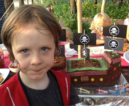 Pirate Ship Birthday Cake