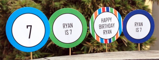 Printable robot cupcake toppers | Robot Birthday Party
