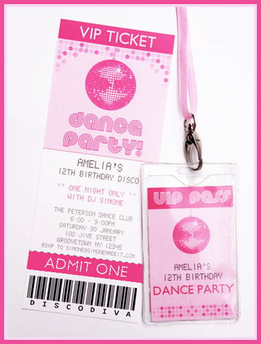 DISCO INVITATION & VIP PASS