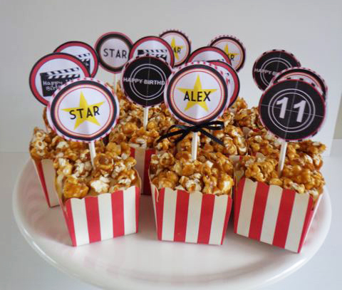 Movie Birthday Party Cupcakes