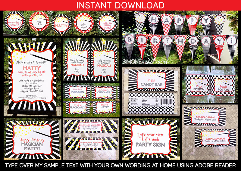 magic-party-printables-complete-birthday-party-collection