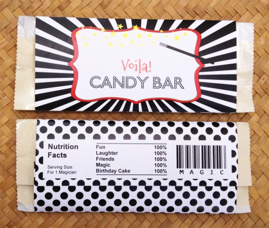 Magic Party Candy Bar Wrapper
