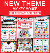 Mickey Mouse Clubhouse Birthday Party Printables - Editable Templates