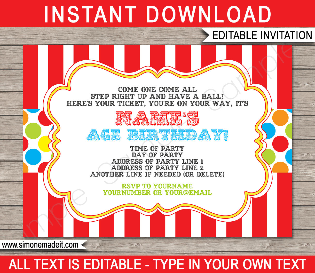 Free Printable Carnival Invitations Printable Word Searches